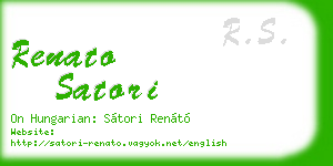 renato satori business card